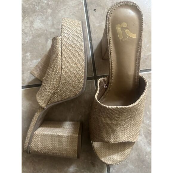 Report 11 Ultra High Block Heel Sandals Heels Platform - Picture 1 of 4